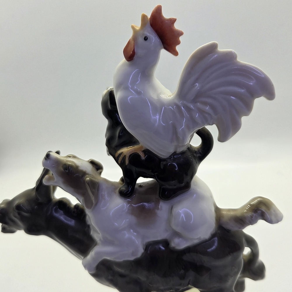 Hutschenreuther Karl Tutter "Bremen Town Musicians" Signed Art Dept Figurine Vtg - Picture 8 of 12